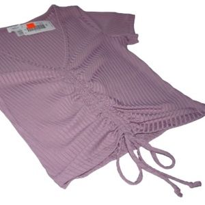 Purple Top with Adjustable Crop